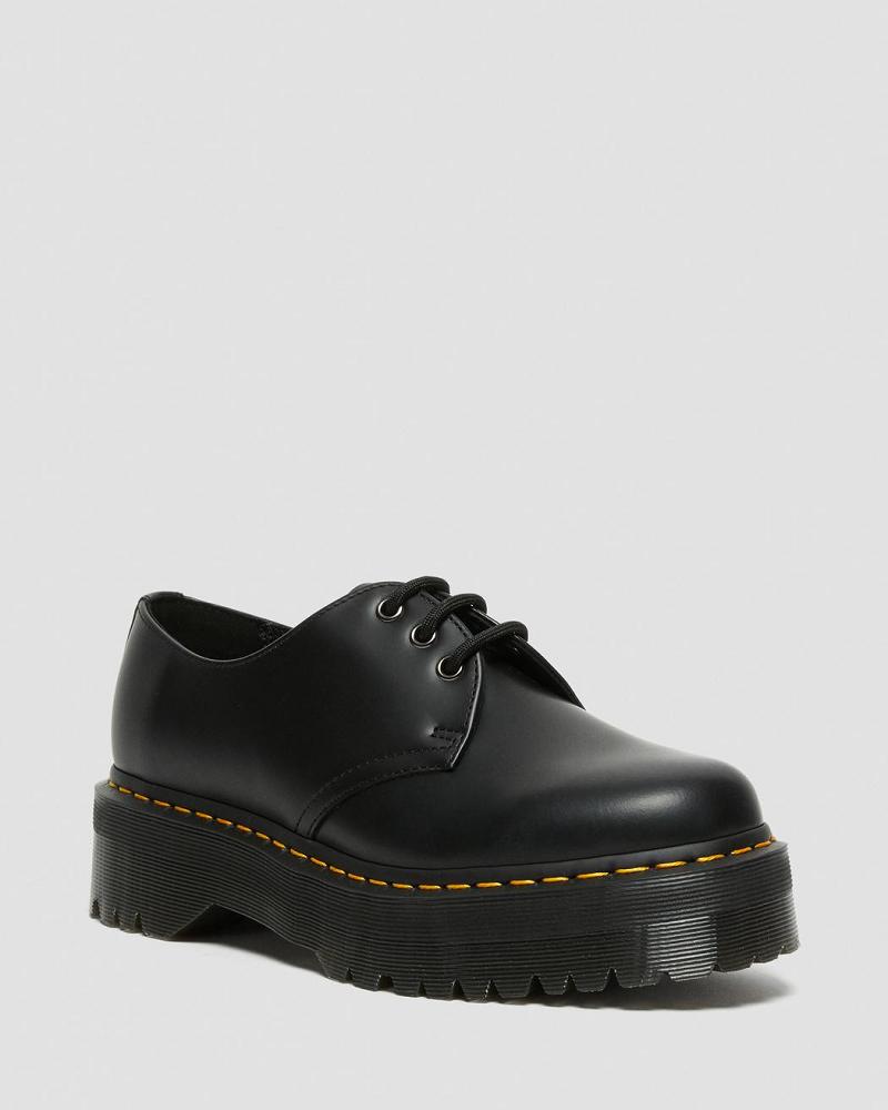 Zapatos Plataforma Dr Martens 1461 Smooth Cuero Hombre Negros | MX 193WNB